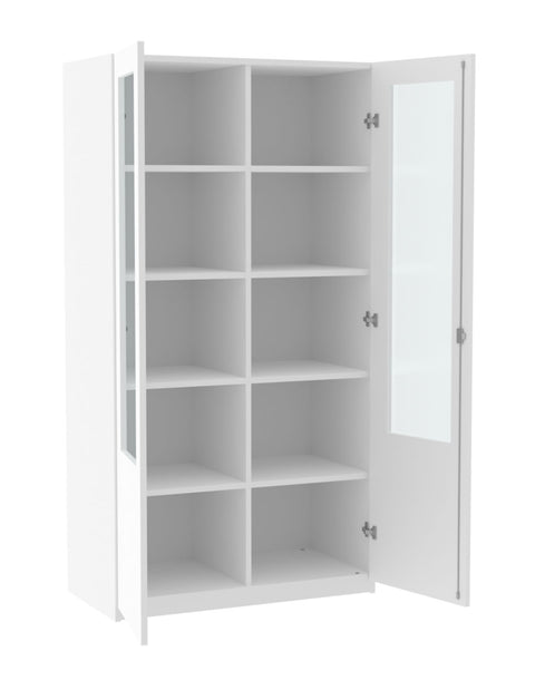 Mittelwandschrank mit Glasausschnitt - Höhe 190cm
