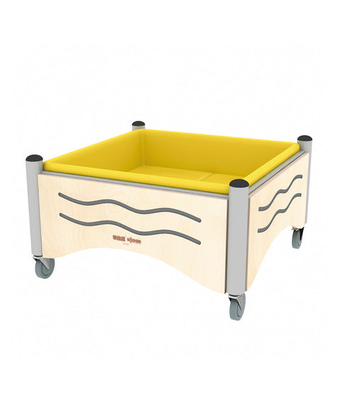 Mobiler Matschtisch mit Dach, quadratisch