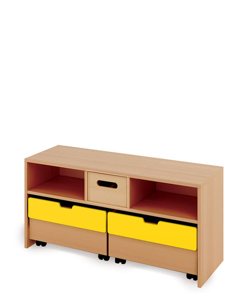 Materialregal Classic S mit 2 Rollcontainern – 1x1 L