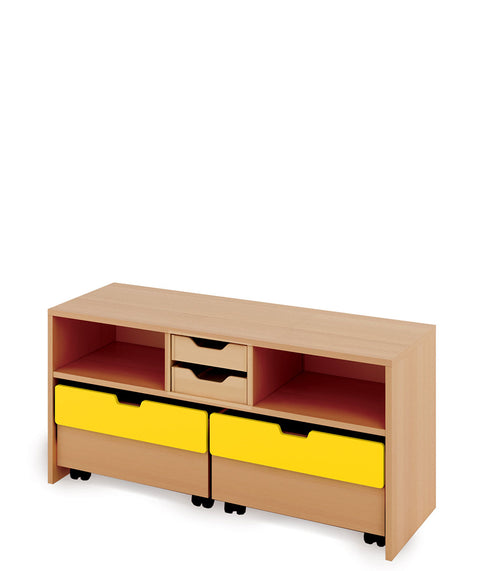Materialregal Classic S mit 2 Rollcontainern – 1x2 S