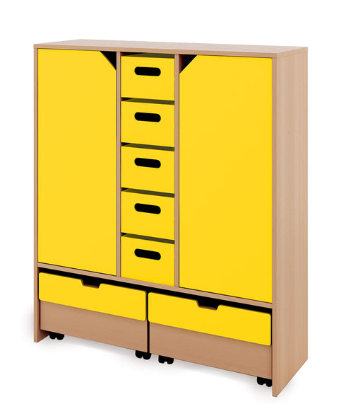 Materialschrank Classic XL mit 2 Rollcontainern – 1x5 L