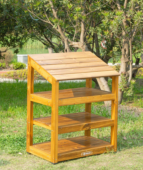 Outdoor Regal mit offenen Seiten