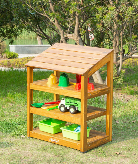 Outdoor Regal mit offenen Seiten