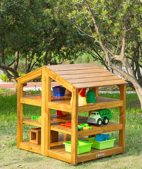 Outdoor Regal mit offenen Seiten