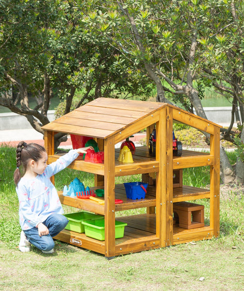 Outdoor Regal mit offenen Seiten