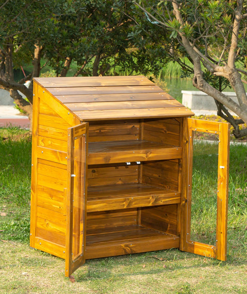 Outdoor Schrank mit transparenter Tür