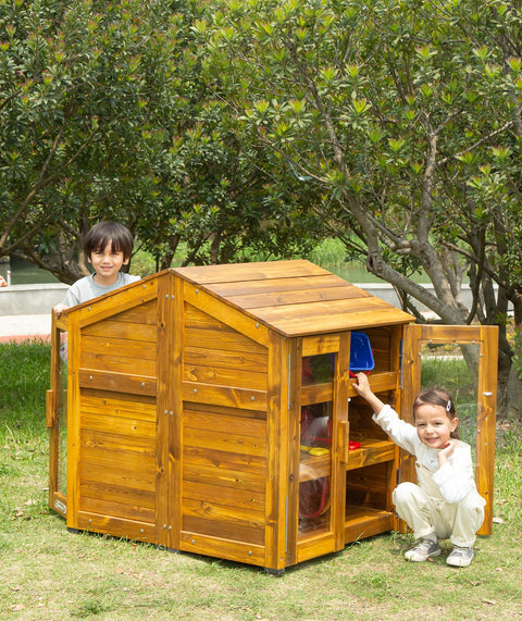 Outdoor Schrank mit transparenter Tür