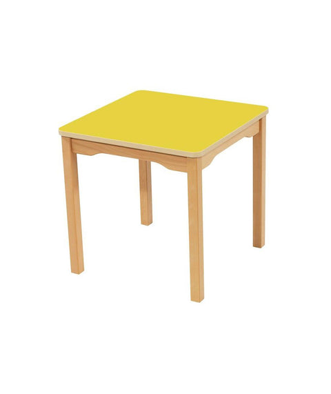 Quadrattisch mit farbiger Tischplatte - 60x60cm