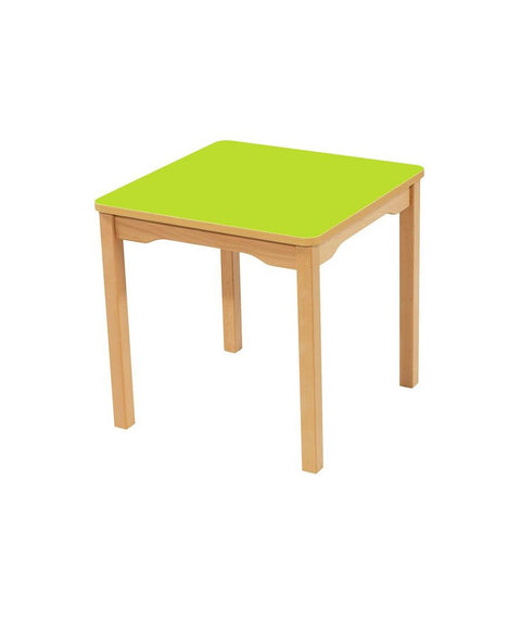 Quadrattisch mit farbiger Tischplatte - 60x60cm