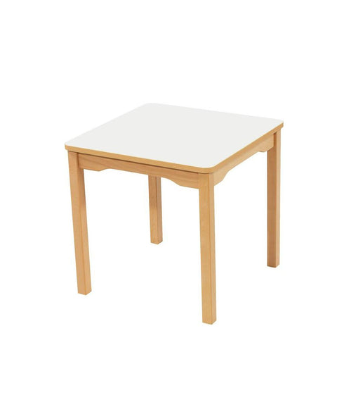 Quadrattisch mit farbiger Tischplatte - 60x60cm