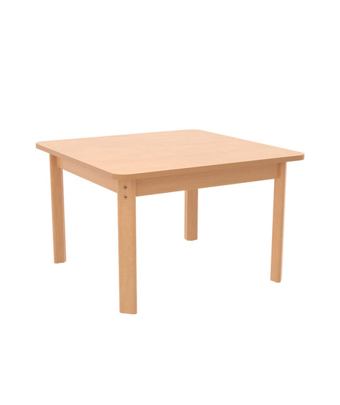 Quadrattisch 75 x 75cm natur mit Holzbeinen
