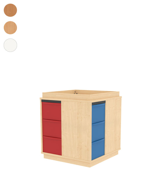 Quadrix Tower mit Aufkantung 4x3L - Höhe 79,5cm