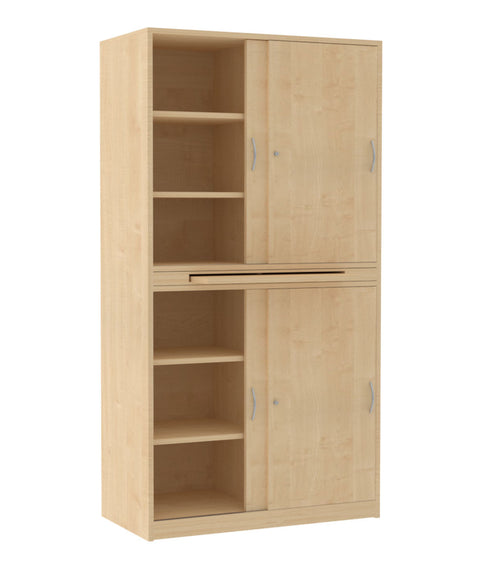 Schiebetürschrank mit Tablarauszug - Höhe 190cm
