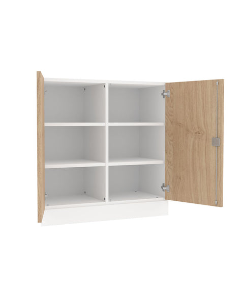 Aufsatzmittelwandschrank mit Leiterblende - (BxHxT) 90x90x40cm
