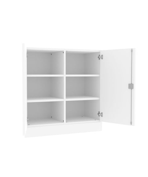 Aufsatzmittelwandschrank mit Leiterblende - (BxHxT) 90x90x40cm