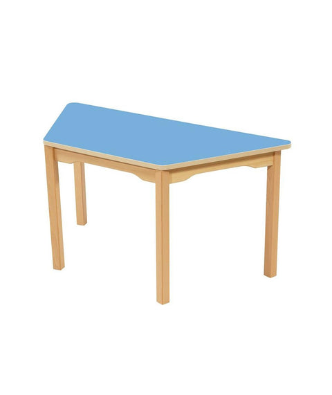 Trapeztisch mit farbiger Tischplatte - 120x60 cm