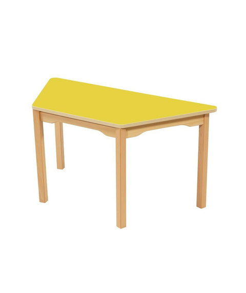 Trapeztisch mit farbiger Tischplatte - 120x60 cm