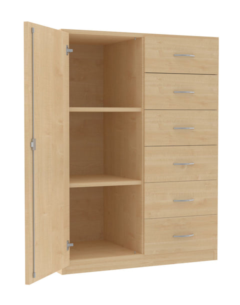 Unterschrank mit 6 Schüben und Tür - Höhe 120cm