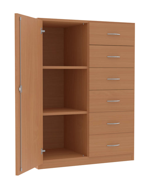 Unterschrank mit 6 Schüben und Tür - Höhe 120cm