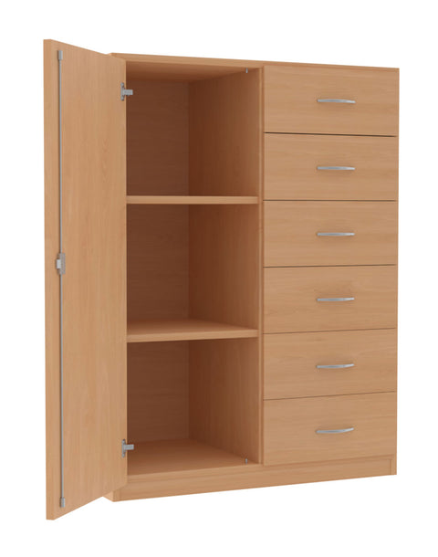Unterschrank mit 6 Schüben und Tür - Höhe 120cm