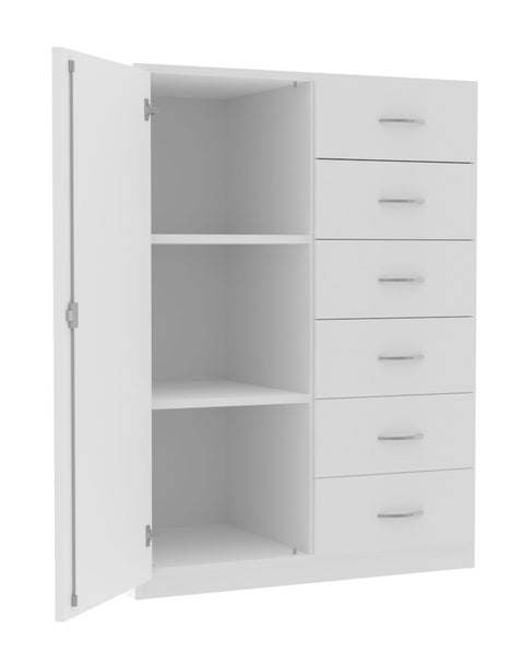 Unterschrank mit 6 Schüben und Tür - Höhe 120cm