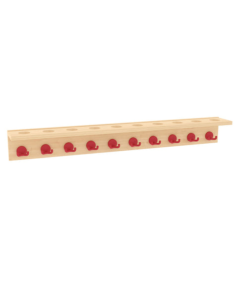 Waschraumleiste mit Becherhalter - 10 Haken - Höhe 15cm