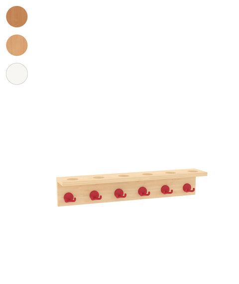 Waschraumleiste mit Becherhalter - 6 Haken - Höhe 15cm