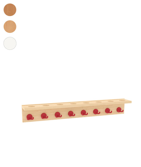 Waschraumleiste mit Becherhalter - 8 Haken - Höhe 15cm