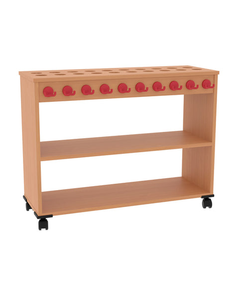 Waschraumwagen - 20 Haken - Höhe 80cm