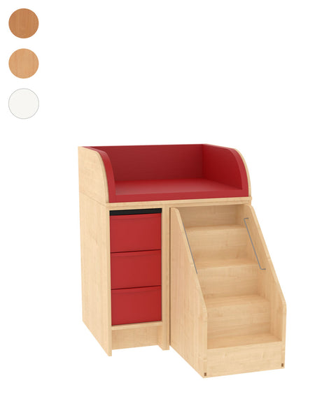 Wickelkommode 1x3L & Treppe - Breite 83cm