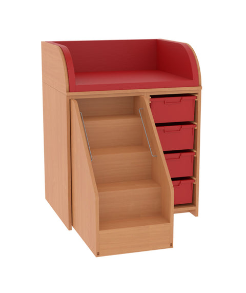 Wickelkommode 1x4L & Treppe - Breite 86cm