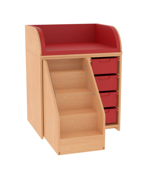 Wickelkommode 1x4L & Treppe - Breite 86cm