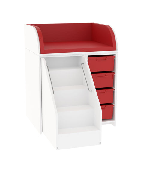 Wickelkommode 1x4L & Treppe - Breite 86cm