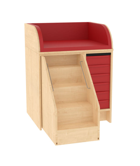 Wickelkommode 1x6S & Treppe - Breite 83cm