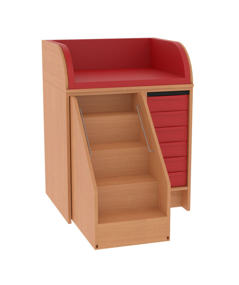 Wickelkommode 1x6S & Treppe - Breite 83cm