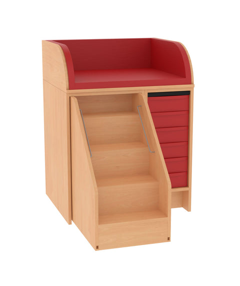 Wickelkommode 1x6S & Treppe - Breite 83cm