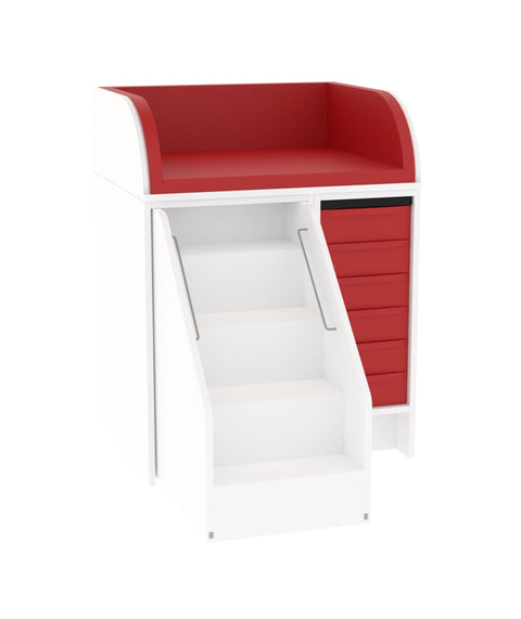 Wickelkommode 1x6S & Treppe - Breite 83cm