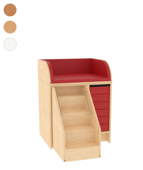 Wickelkommode 1x6S & Treppe - Breite 83cm