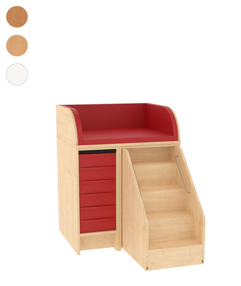 Wickelkommode 1x6S & Treppe - Breite 83cm