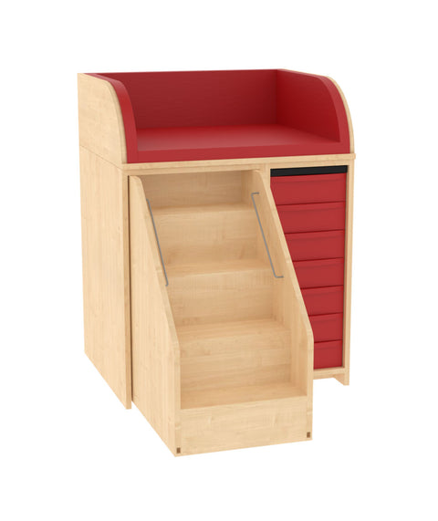 Wickelkommode 1x7S & Treppe Breite - 83cm