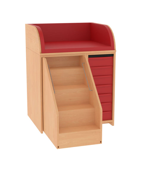 Wickelkommode 1x7S & Treppe Breite - 83cm