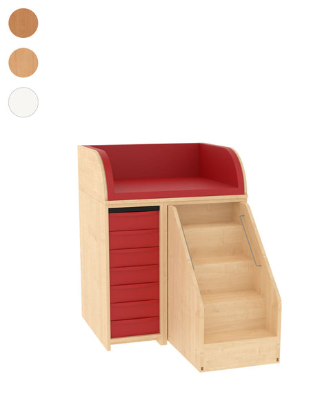 Wickelkommode 1x7S & Treppe Breite - 83cm