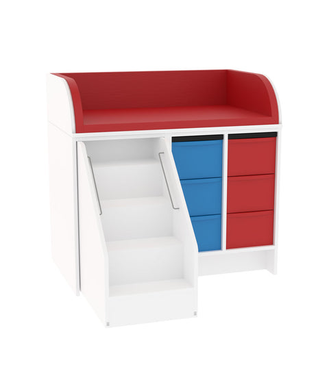 Wickelkommode 2x3L & Treppe - Breite 114cm