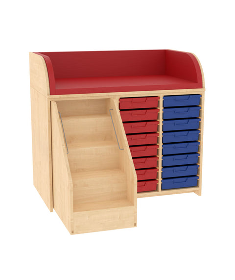 Wickelkommode 2x8S & Treppe - Breite 120cm