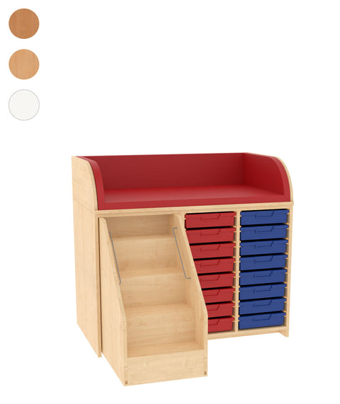 Wickelkommode 2x8S & Treppe - Breite 120cm