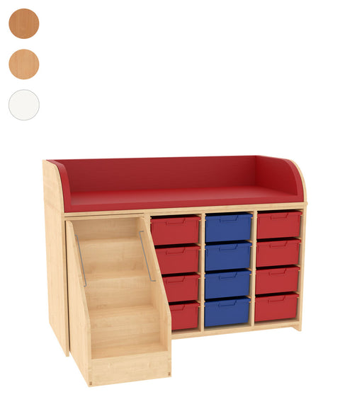 Wickelkommode 3x4L & Treppe - Breite 154cm