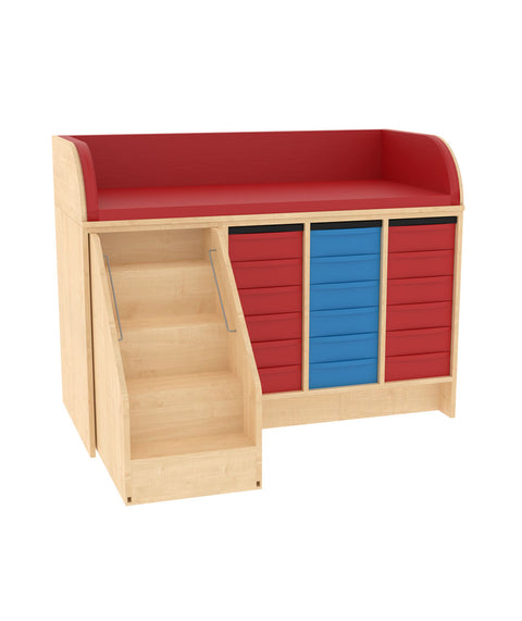 Wickelkommode 3x6S & Treppe - Breite 145cm