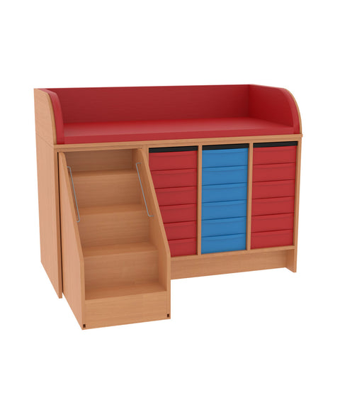 Wickelkommode 3x6S & Treppe - Breite 145cm