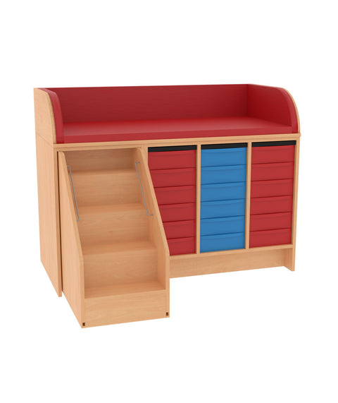 Wickelkommode 3x6S & Treppe - Breite 145cm