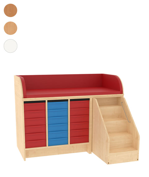 Wickelkommode 3x6S & Treppe - Breite 145cm